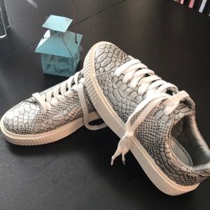 Silver sneakers